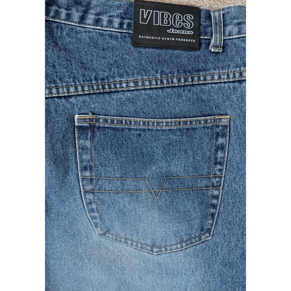 Vibes Jeans Men's 40 x 34 (32) Blue Denim Baggy Skater Urban Y2K Vintage Pants - Picture 7 of 11